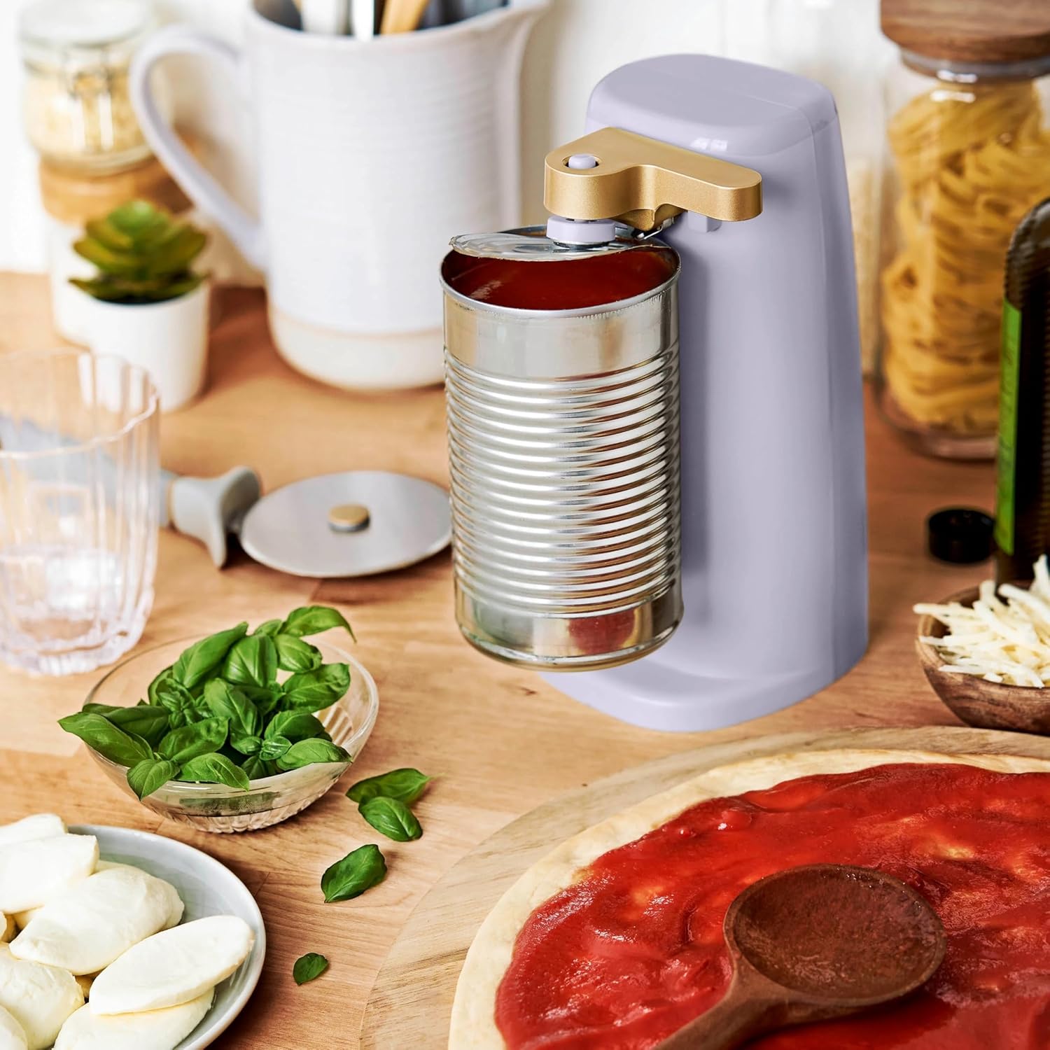 Sleek Safe Electric Can Opener for Easy Meal Prep