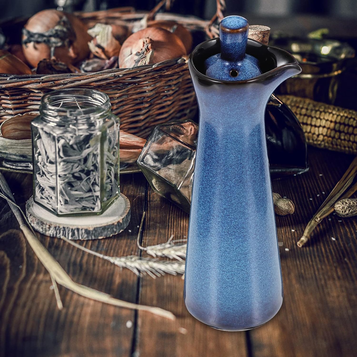 Hemoton Kiln - Compact Durable Oil Vinegar and Condiment Dispenser