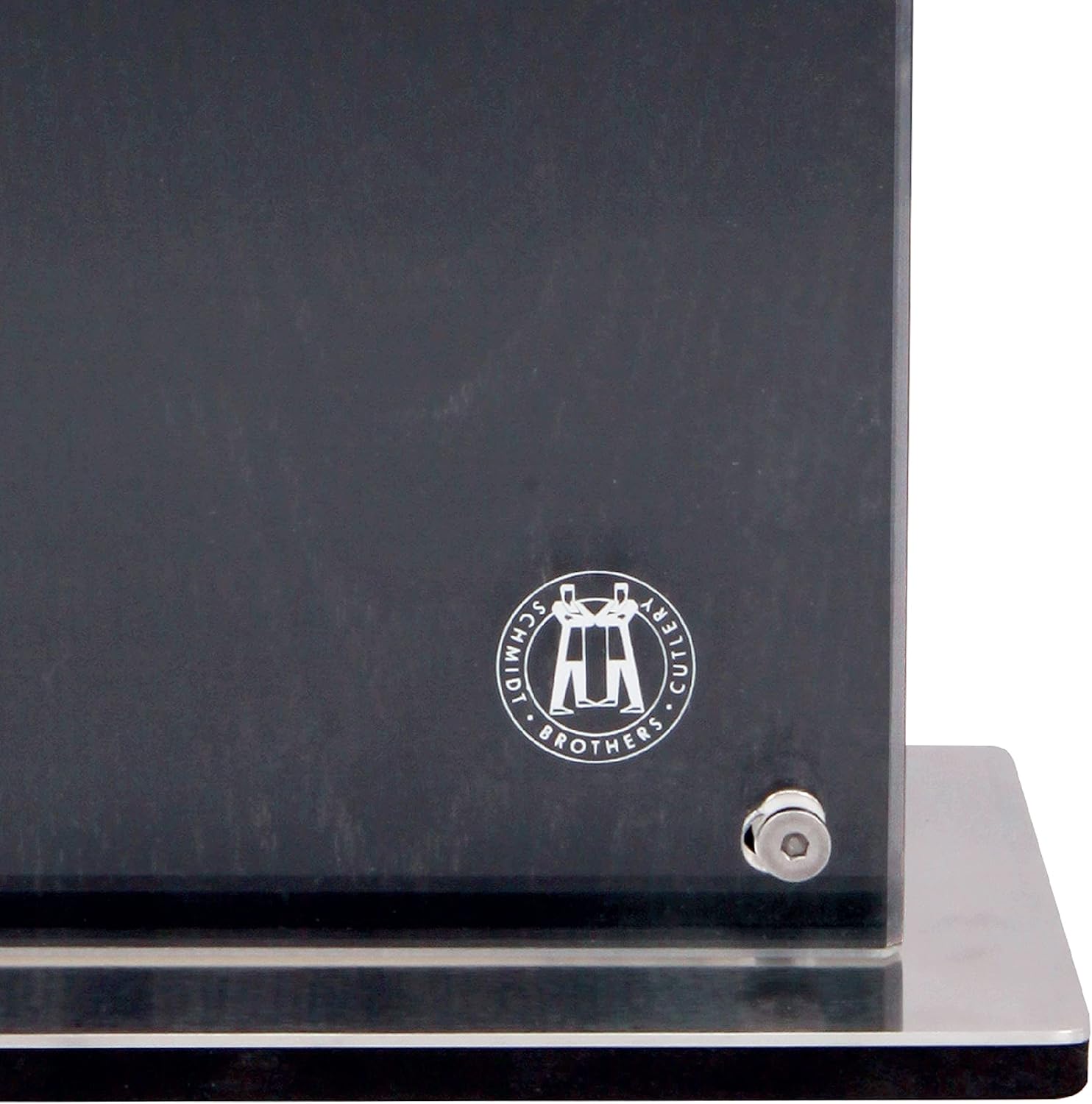 Schmidt Brothers Midtown Magnetic Knife Block 8-10 Knives Acacia Acrylic Shield