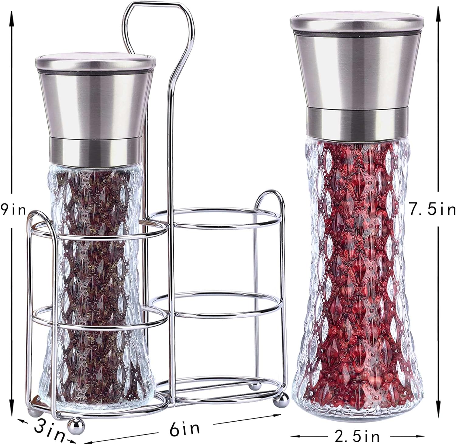 Stainless Steel Salt and Pepper Grinders