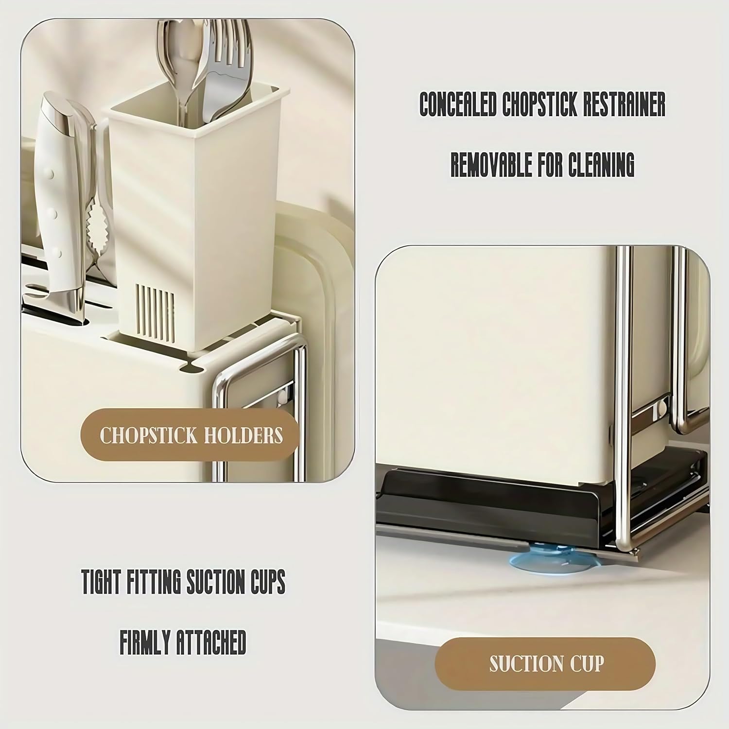 Universal Knife Holder Cyscratia Kitchen Gadget - Dual Use Space-Saving Kitchen Organizing Tool