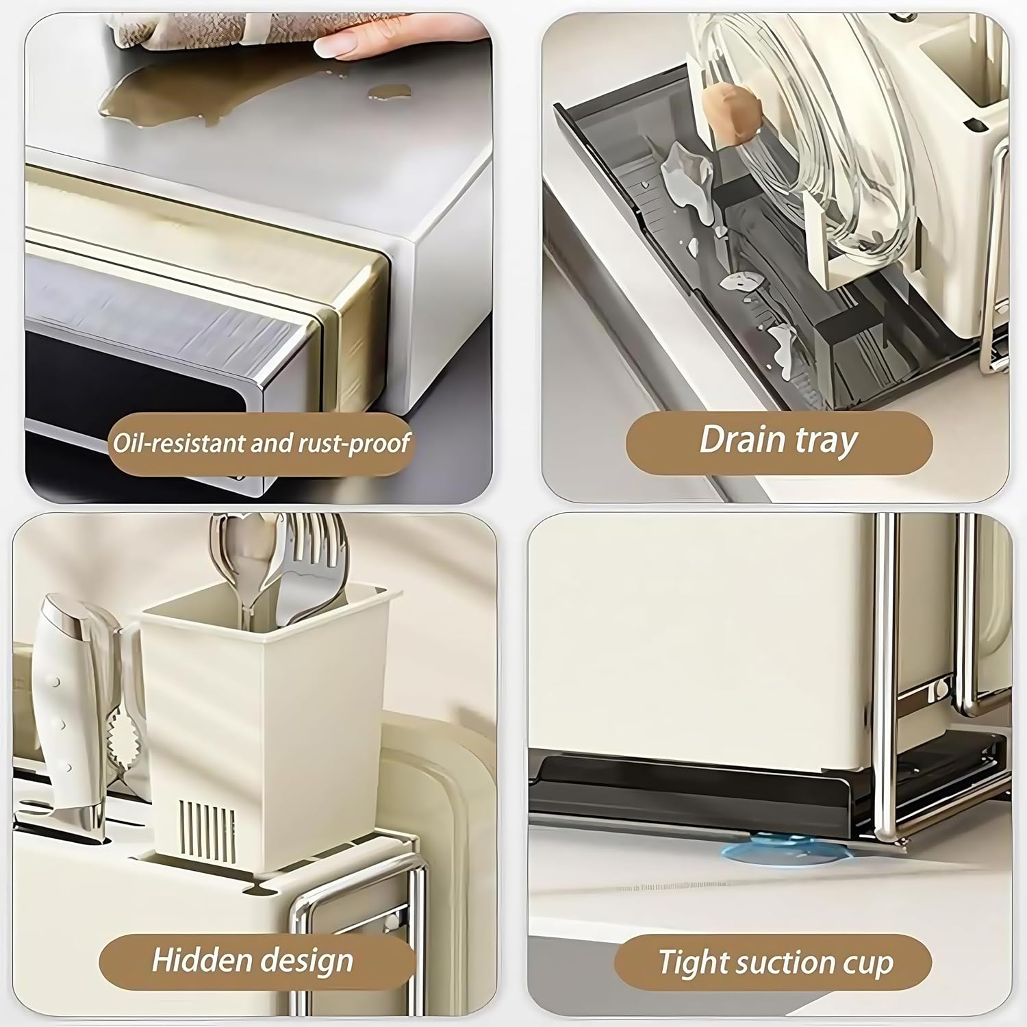 Universal Knife Holder Cyscratia Kitchen Gadget - Dual Use Space-Saving Kitchen Organizing Tool