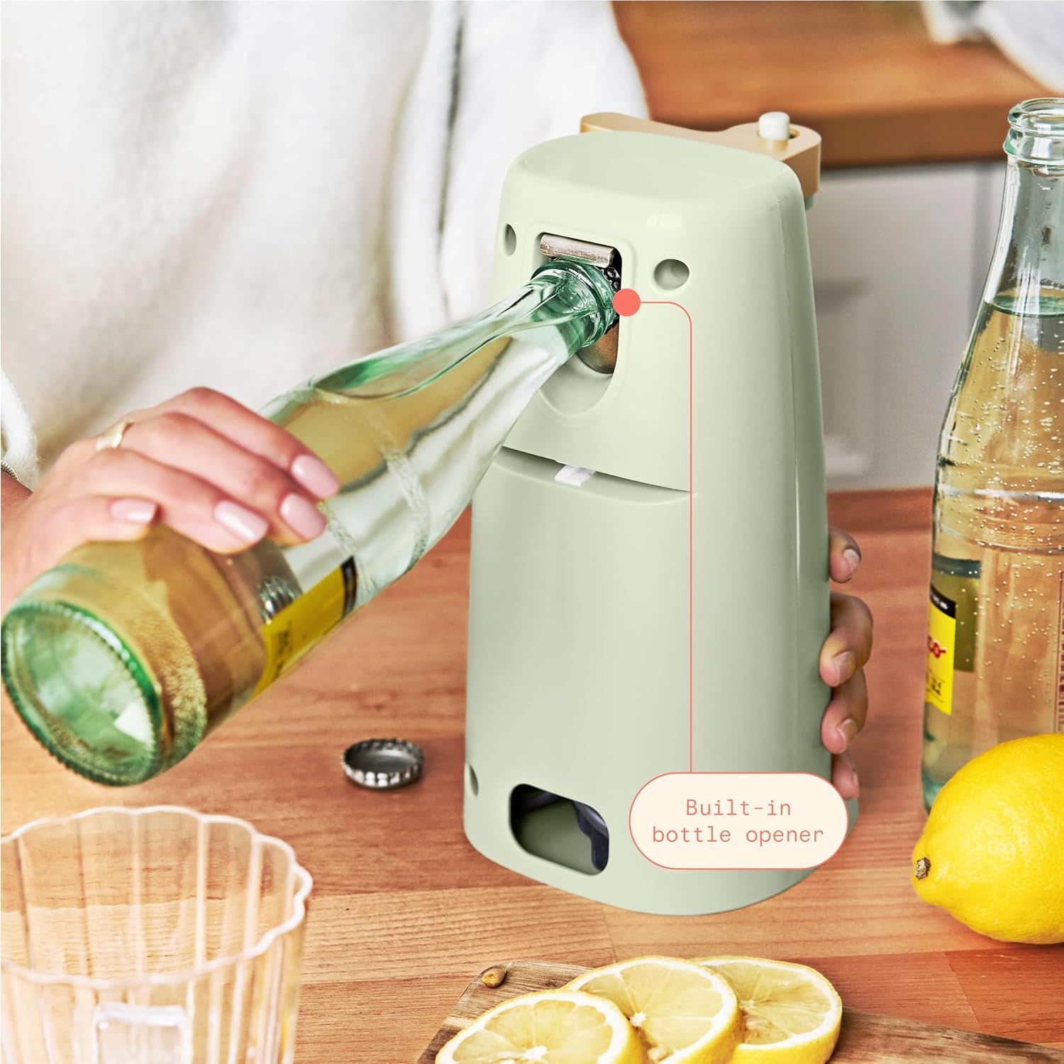 Electric Can Opener with Stainless Steel Blade