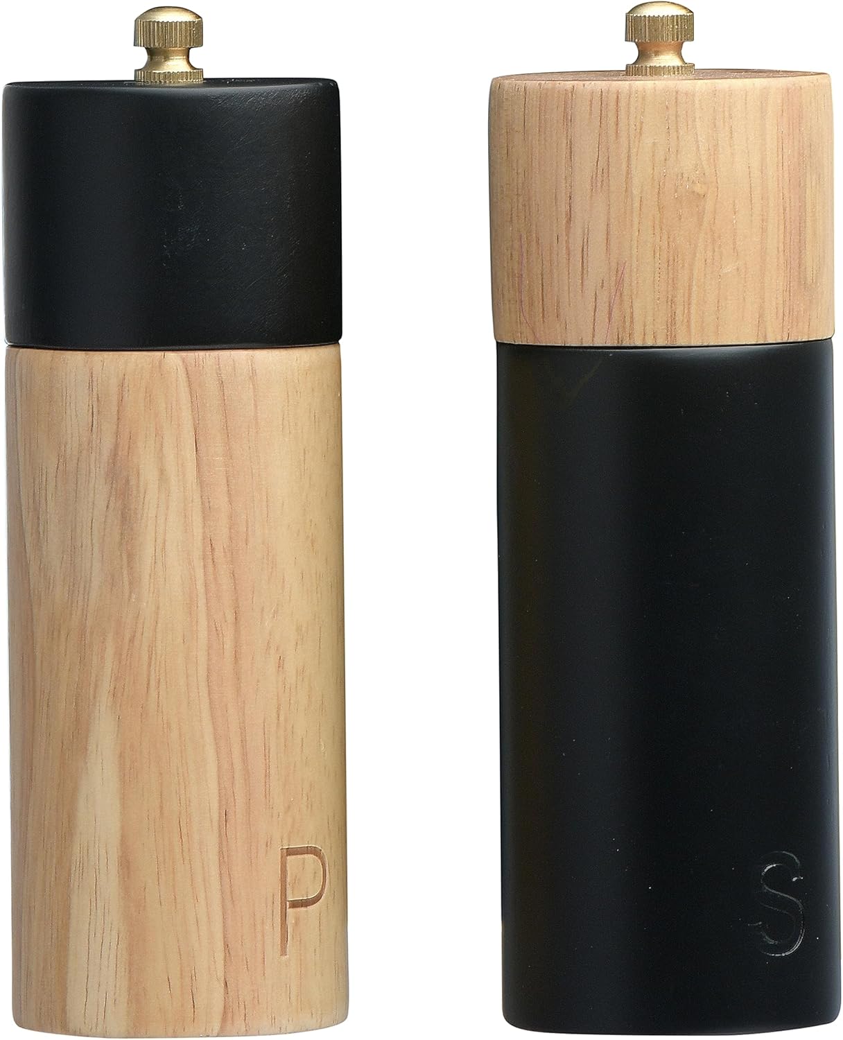 Modern Two-Tone Salt Pepper Mills