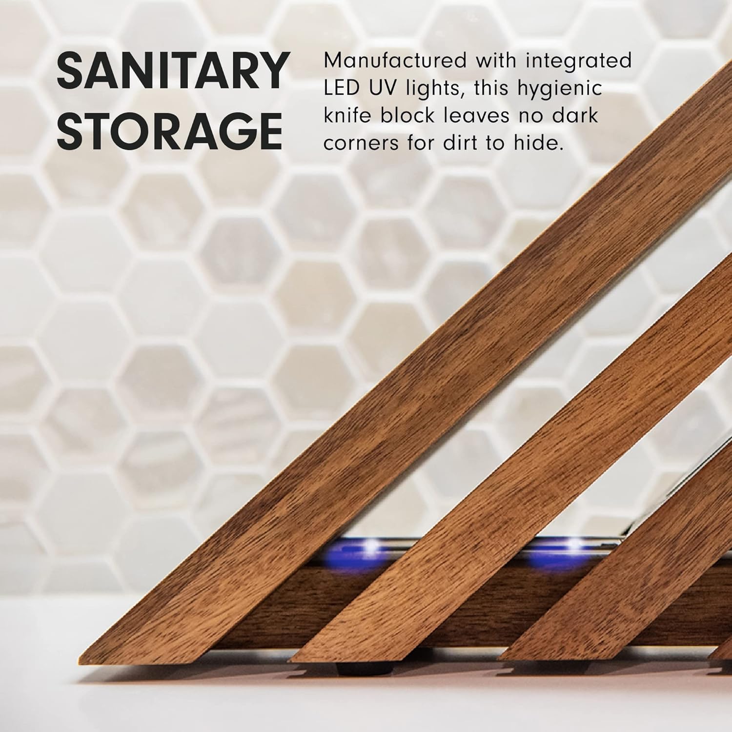 Magnetic Knife Block with UV Lighting