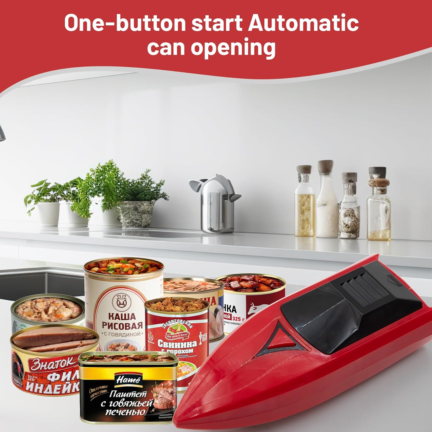 Housiwill Electric Can Opens Smooth Edge for Safe Kitchen Use