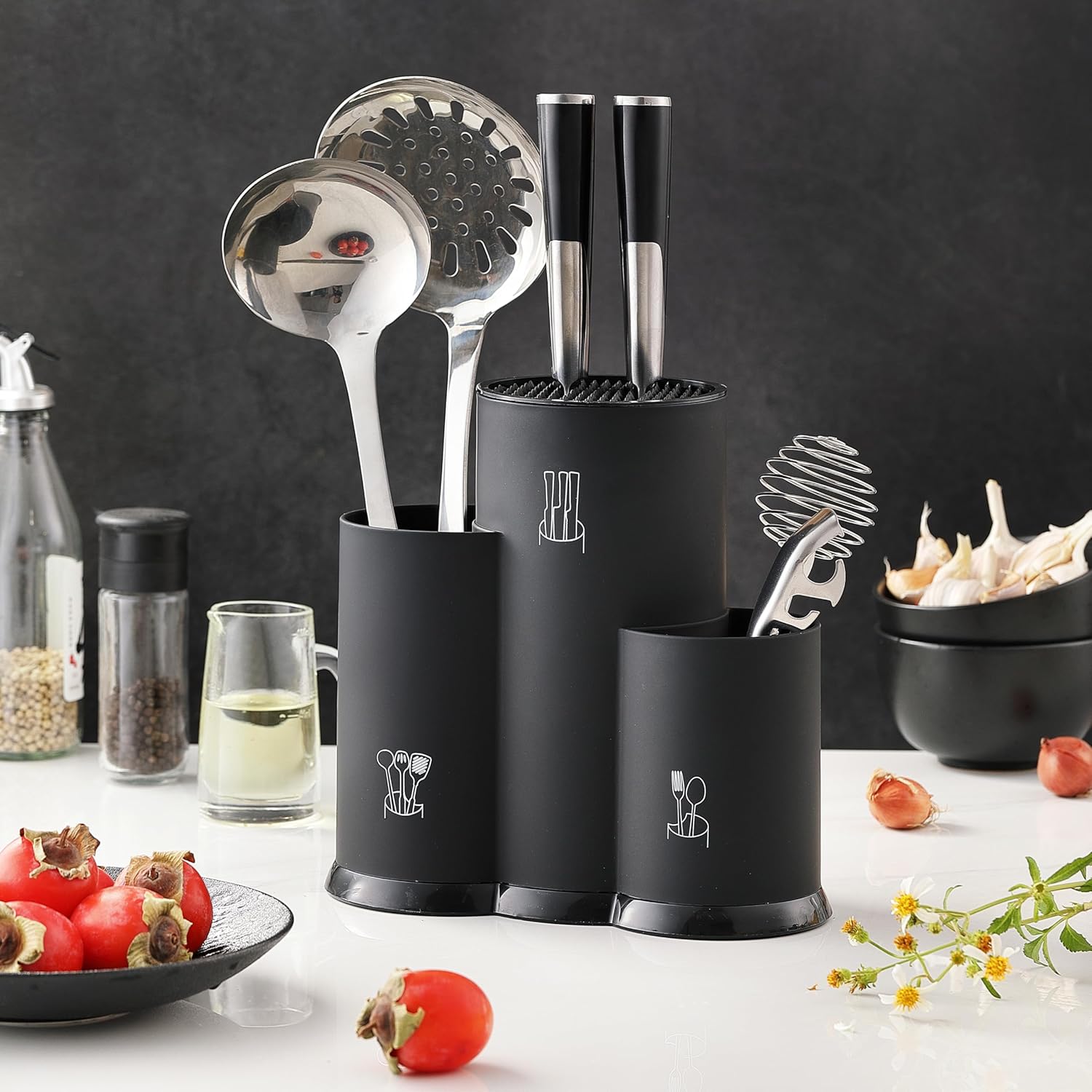 JJOO 3-in-1 Knife Holder Kitchen Organization