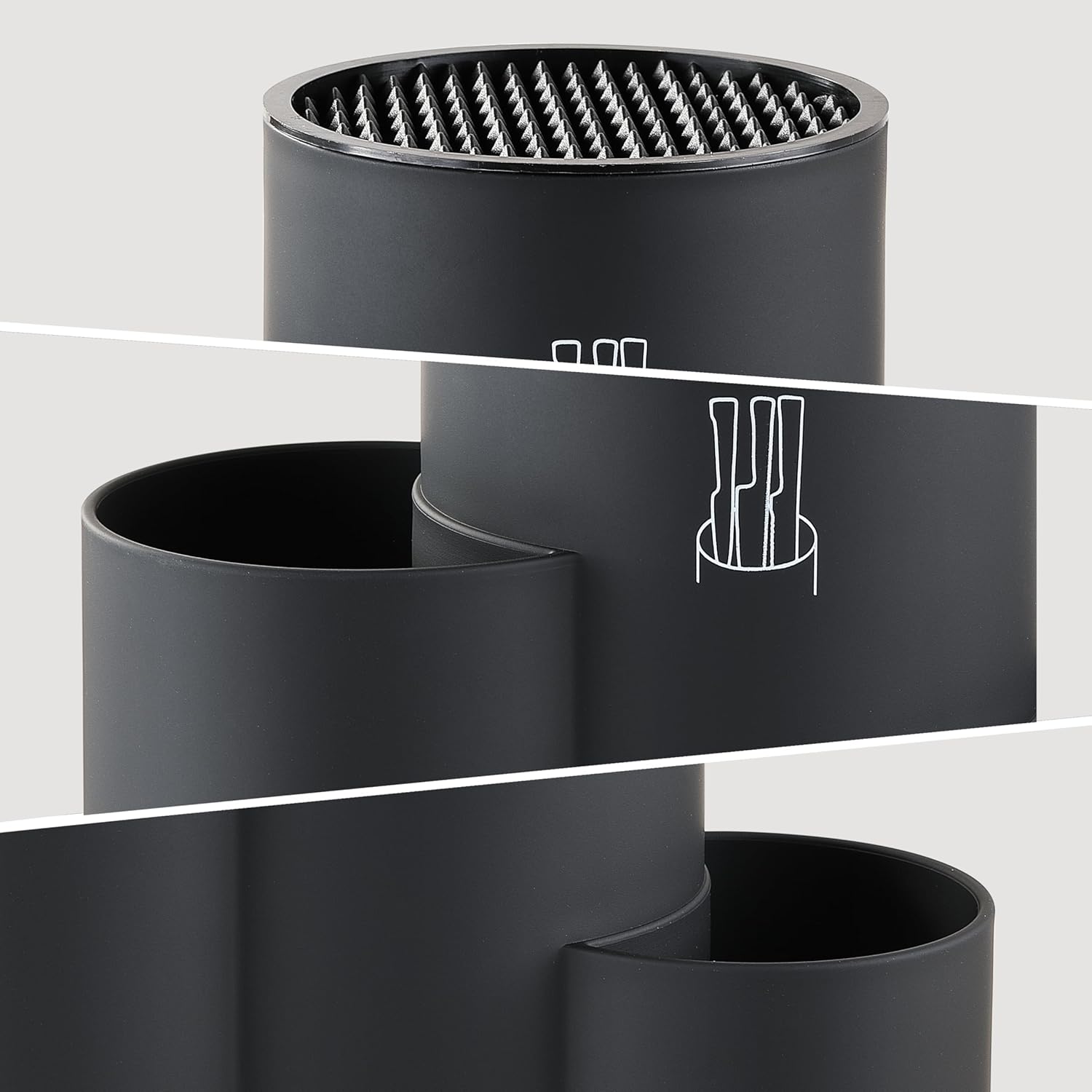 JJOO 3-in-1 Knife Holder Kitchen Organization