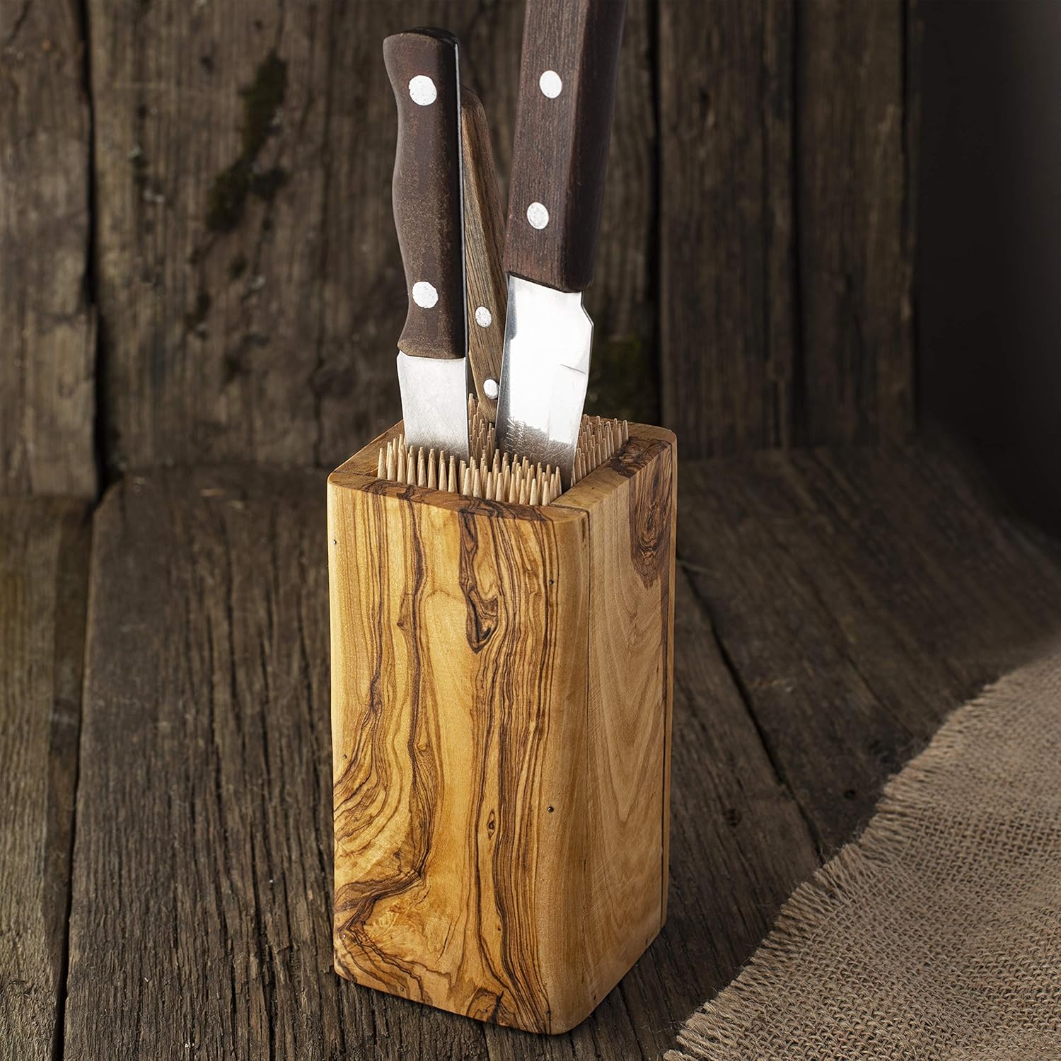 Natural Wood Knife Holder